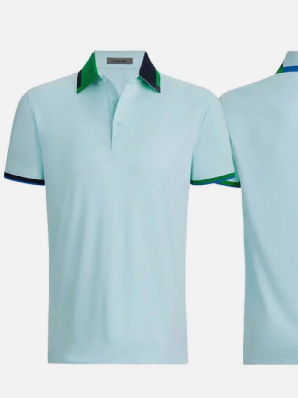 G/Fore Men's XL Daybreak Silky Pique Contrast Banded Sleeve Polo MSRP $145